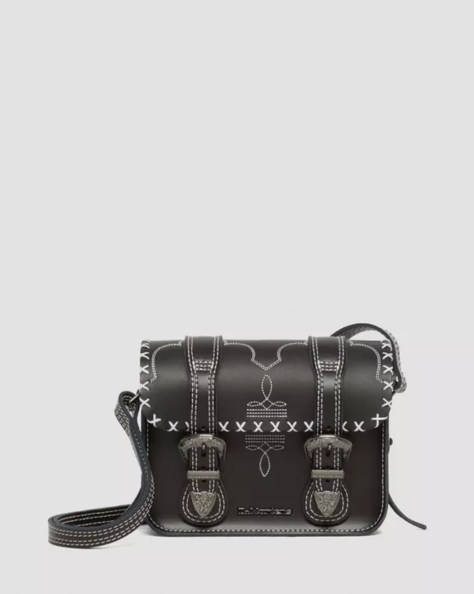 DR MARTENS SAC BANDOULI&Egrave;RE CONTRAST STITCH EN CUIR 18 CM