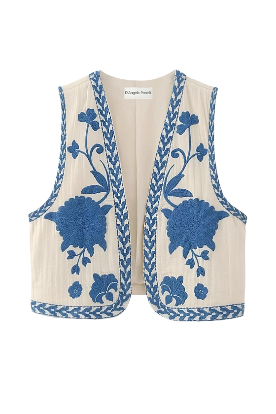 Angeline Blue Waistcoat