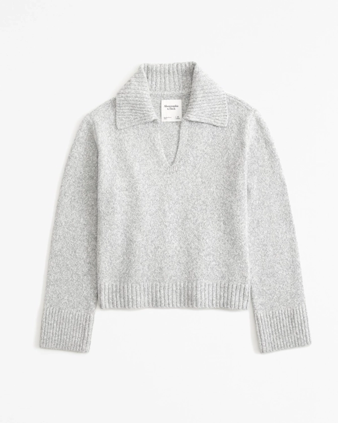 Women's Textural Notch-Neck Sweater | Women's Tops | Abercrombie.com