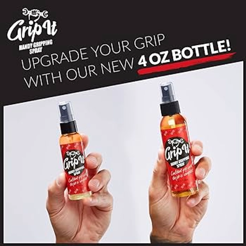 Grip-iT Hand Grip Spray 4 oz - Better Pole Grip for Pole Dancing - Firm Grip for Aerial Silks & Yoga Swing - Supercharge Your Tennis Overgrips - Pickleball Paddles Grip Replacement - Rosin Based