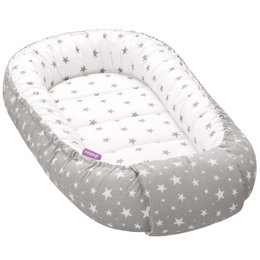 Grey Stars Baby Nest Cocoon Comfort - Jukki.uk - Baby Shop