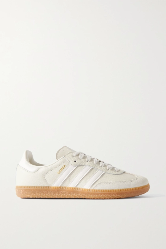 adidas Originals - Samba Og Suede-trimmed Leather Sneakers - Neutrals - Best Deals You Need To See