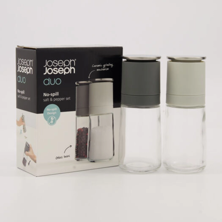 Two Pack Grey Duo No Spill Salt & Pepper Set - TK Maxx UK