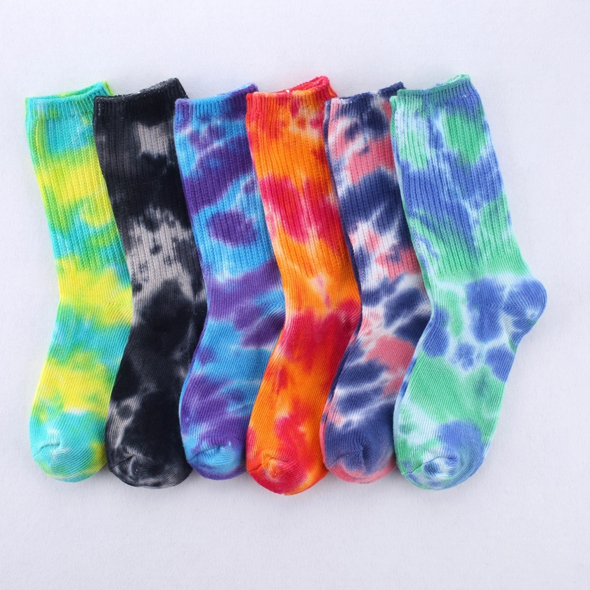 Tie Dye Crew Socks Trendy Tube Socks - Temu