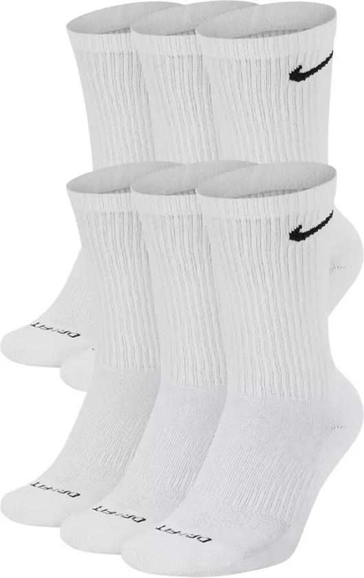 Nike Dri-FIT Everyday Plus Cushioned Training Crew Socks - 6 Pack