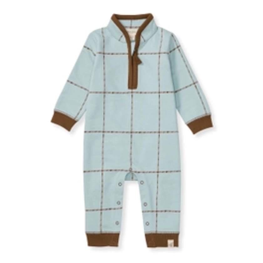 Window Plaid Organic Baby Boy Jumpsuit