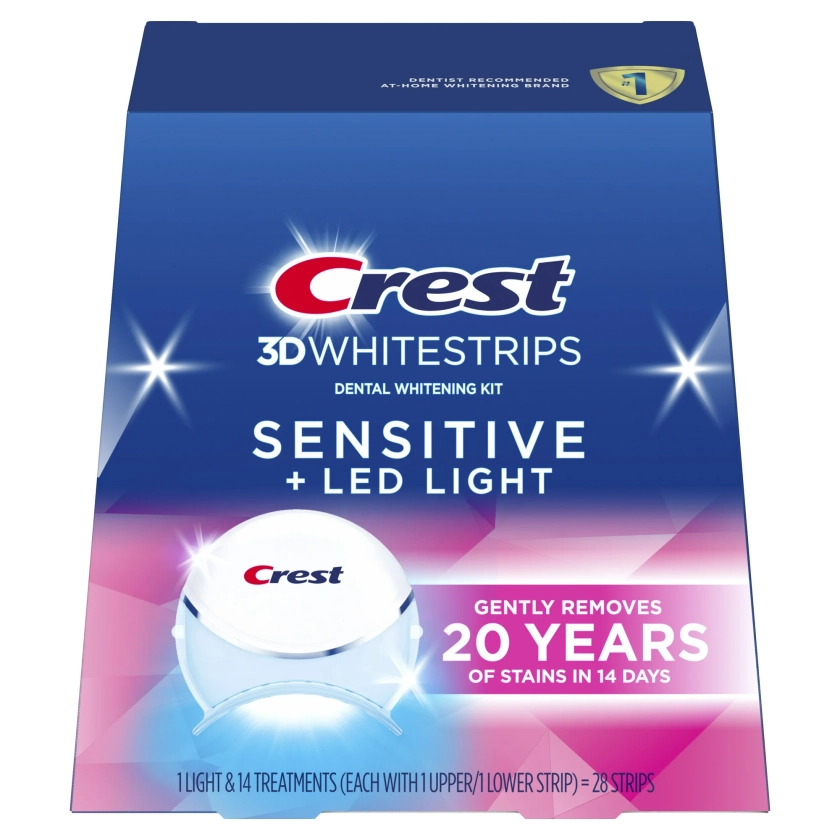 Crest 3D Whitestrips Sensitive with LED Light Full-box sealed