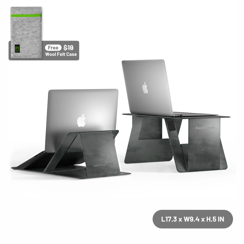 Pi Foldable and Portable Lap Desk, Car Table, Food Tray, Laptop Desk and Standing Desk