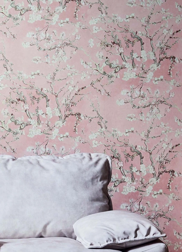 Papier peint VanGogh Blossom bois de rose pâle
