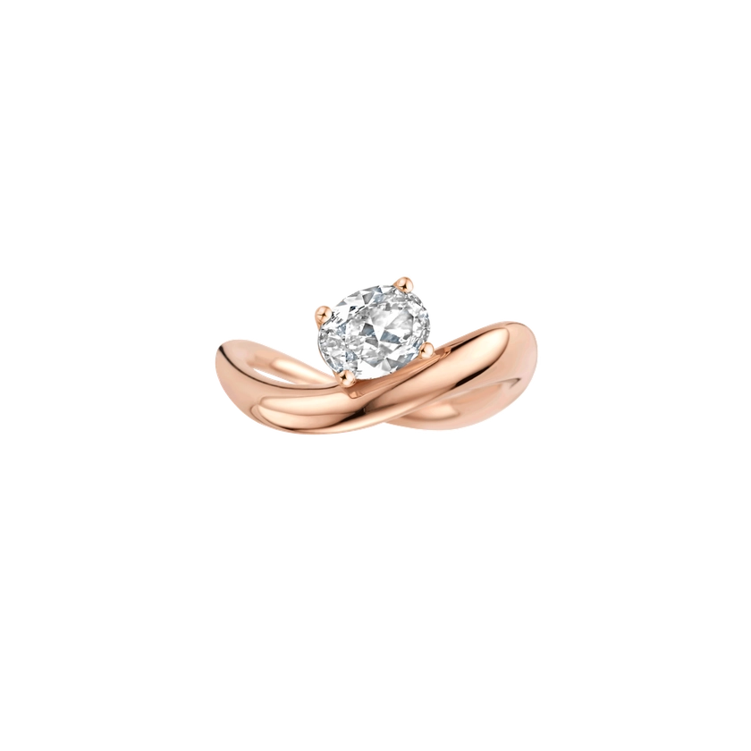Bague Jackie Ovale, Bague Diamant de Synthèse par Kimaï