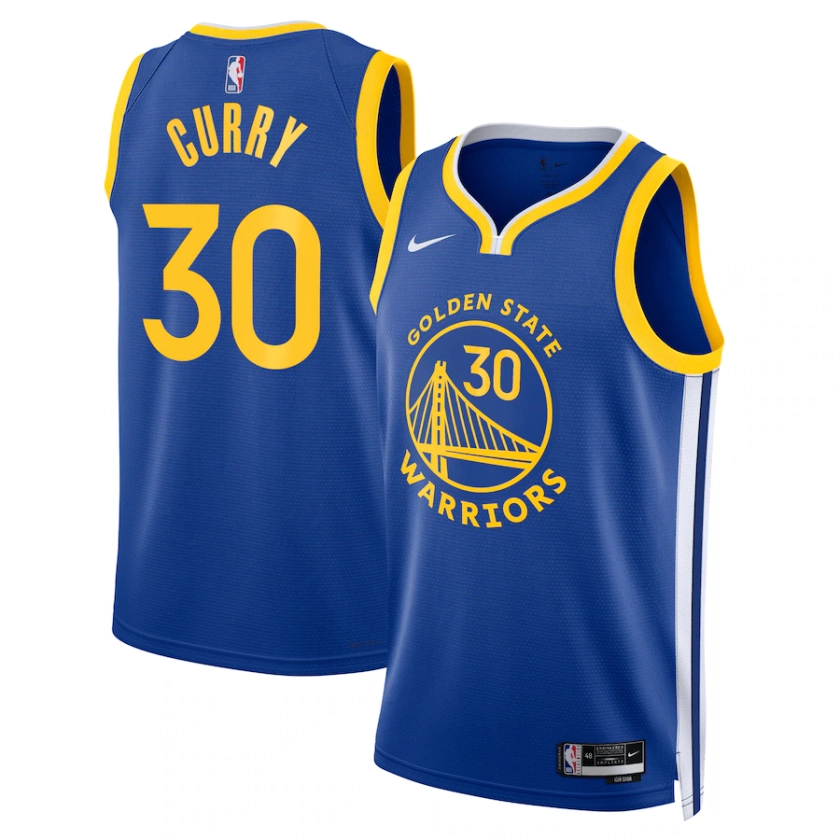 Golden State Warriors Nike Icon Edition Swingman Jersey - Royal - Stephen Curry - Unisex