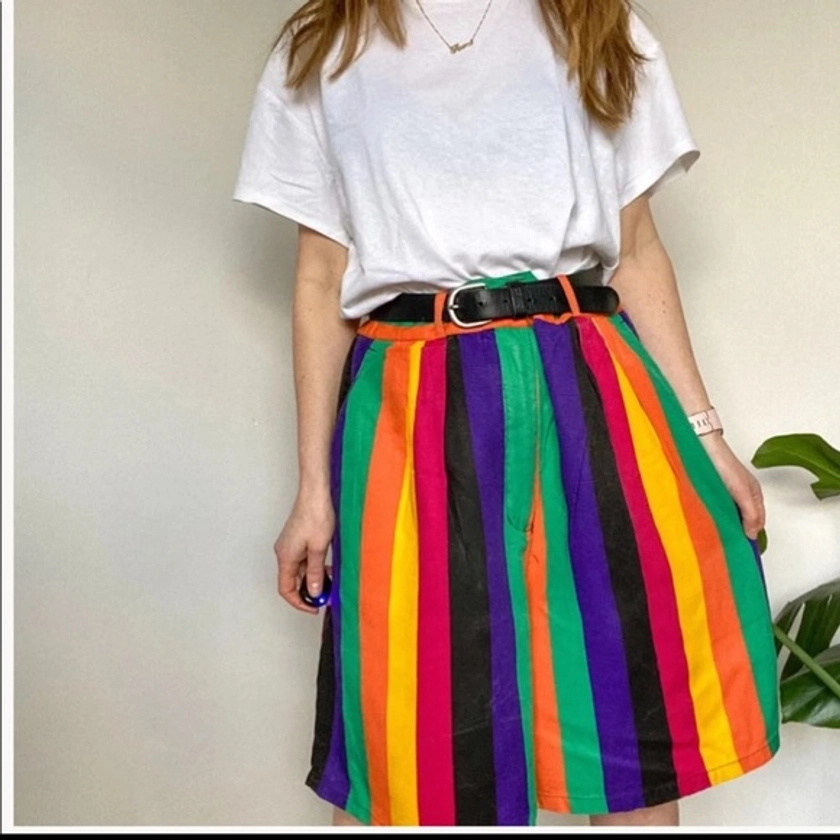 Alex Tala Rainbow High Waist Colorful Shorts 10