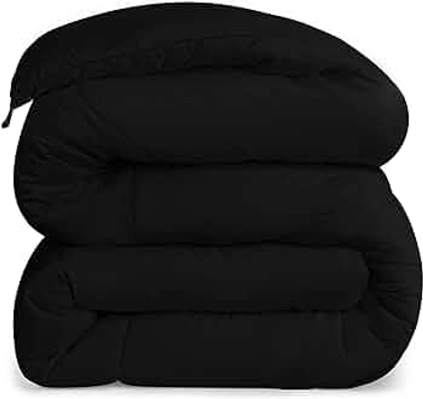 Utopia Bedding All Season 250 GSM Comforter - Plush Siliconized Fiberfill - Box Stitched (Twin/Twin XL, Black)