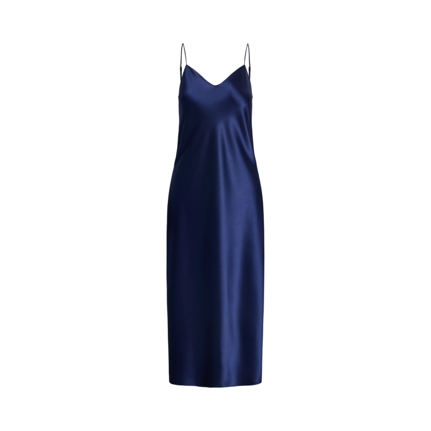 Satin Midi Slip Dress