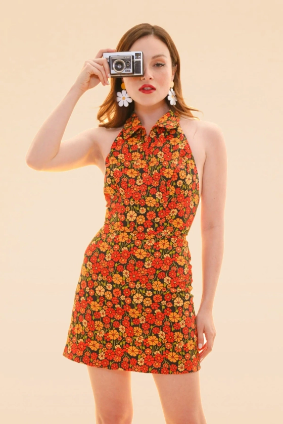 Cecilia Mini-Dress in Marigold