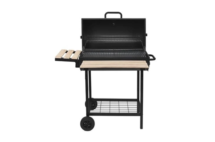 Red Deco Barbecue fumoir au charbon de bois KENTUCKY Noir Acier inoxydable