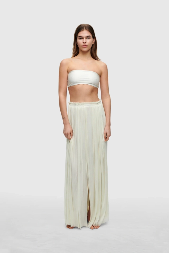 HANNE BLOCH - Ivory Silk Tulle Long Skirt