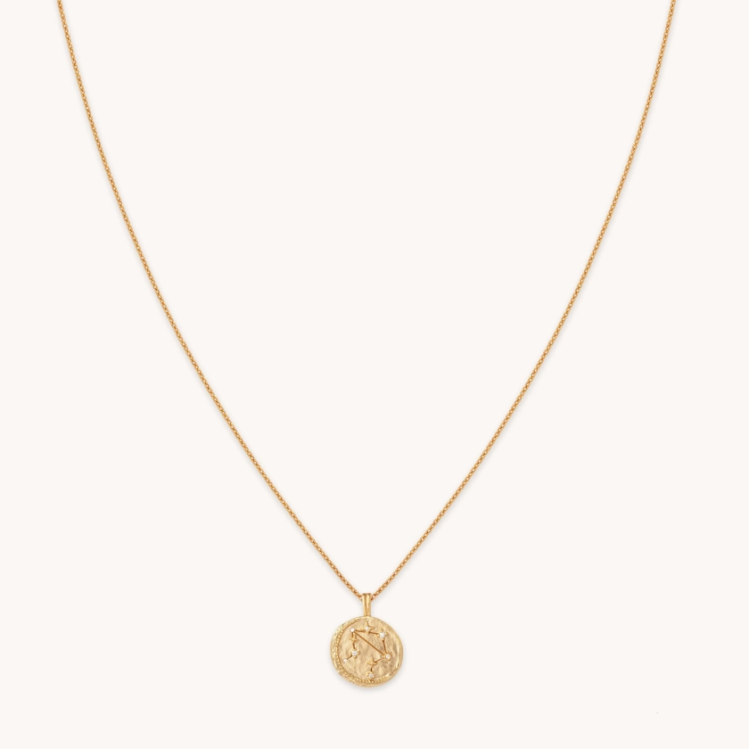Libra Zodiac Gold Pendant Necklace | Astrid & Miyu Necklaces