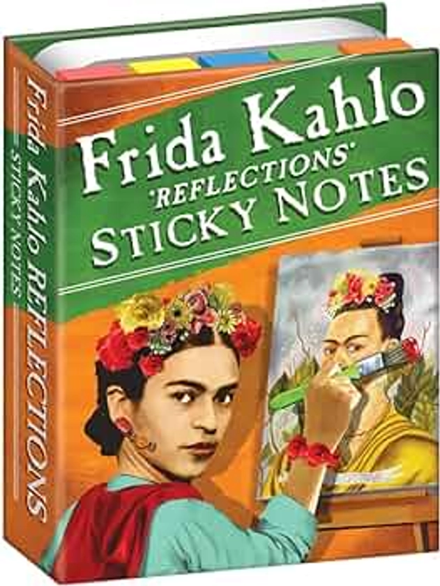 The Unemployed Philosophers Guild Frida Kahlo Reflections Sticky Notes - Frida Kahlo Themed 3.25" by 4.25" Booklet with Self-Sticky Individual Notes Inside
