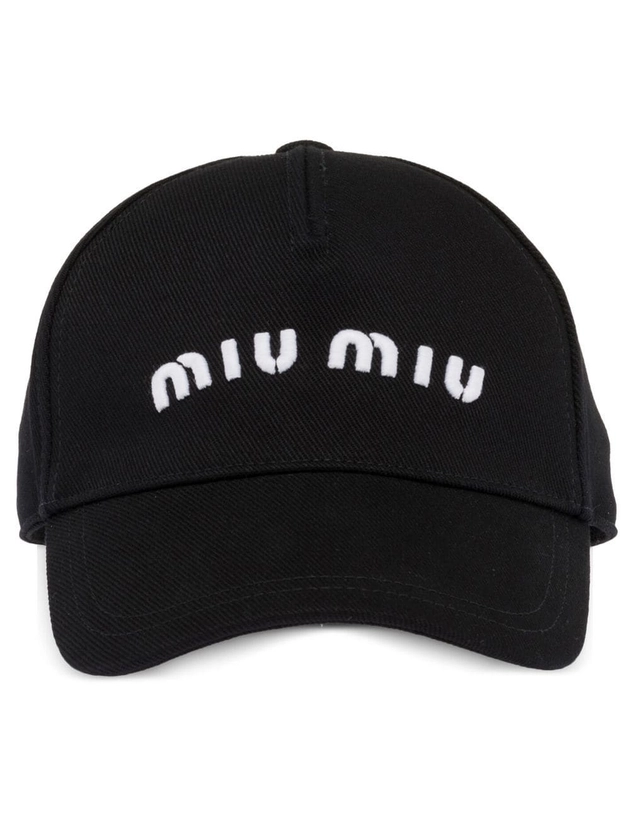Miu Miu Drill logo-embroidered Cap - Farfetch