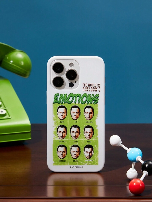 THE BIG BANG THEORY X SHEIN Letter & Character Printed White Mobile Phone Case