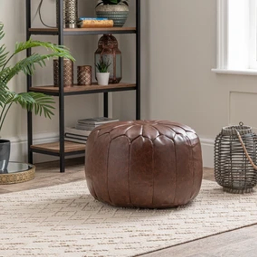 Moroccan Stitched Pouffe