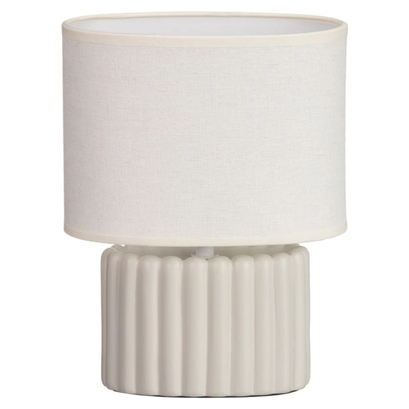 Nyla Ribbed Lamp - Cream