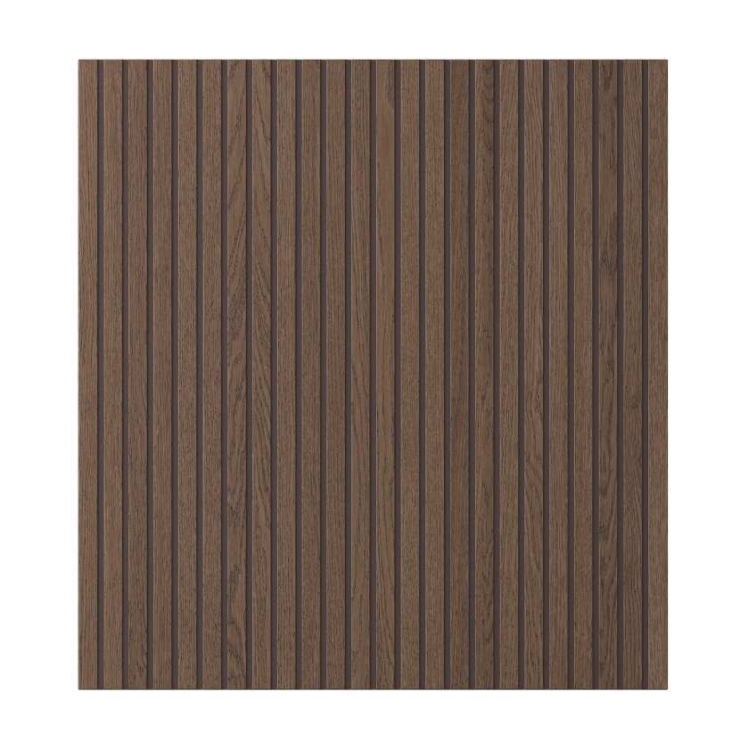 BJÖRKÖVIKEN Door - brown stained oak veneer 60x64 cm