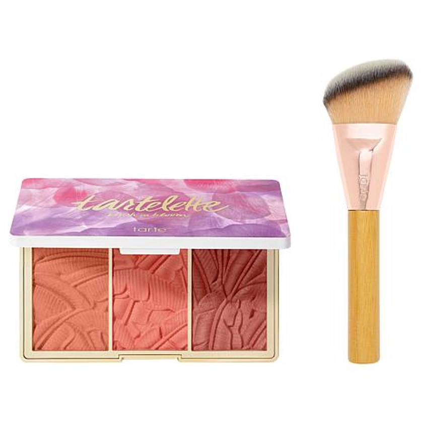 tarte Blush in Bloom Amazonian Clay Blush Palette and Brush - 22634343 | HSN