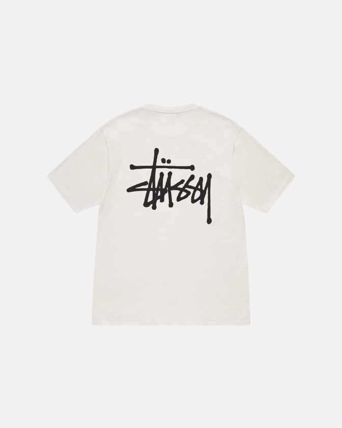 Basic Stüssy Tee Pigment Dyed in natural – Stüssy