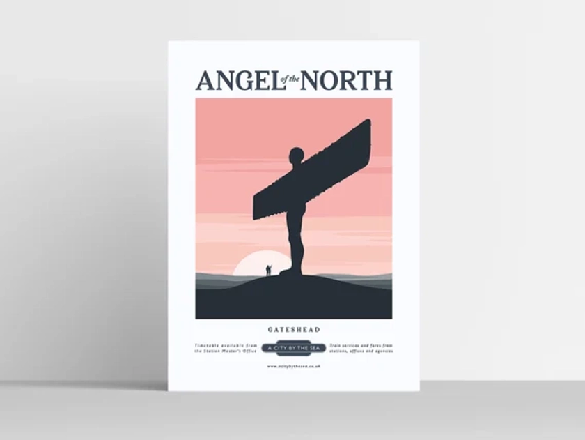 Angel of the North Travel Poster Print