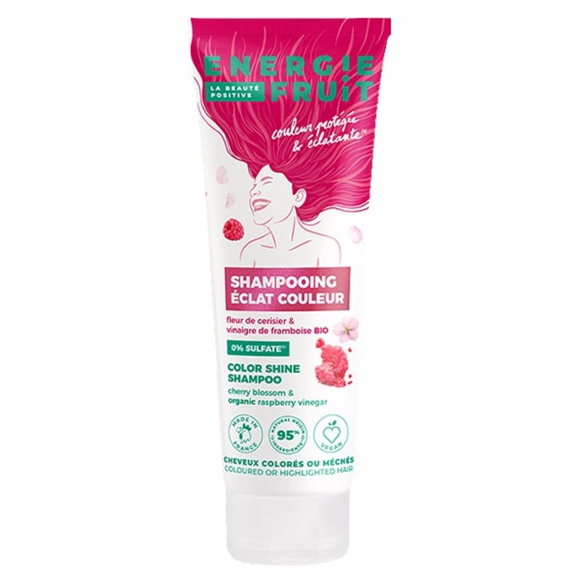 Energie Fruit Cheveux Shampoing Éclat Couleur Vinaigre de Framboise & Fleur de Cerisier 250ml