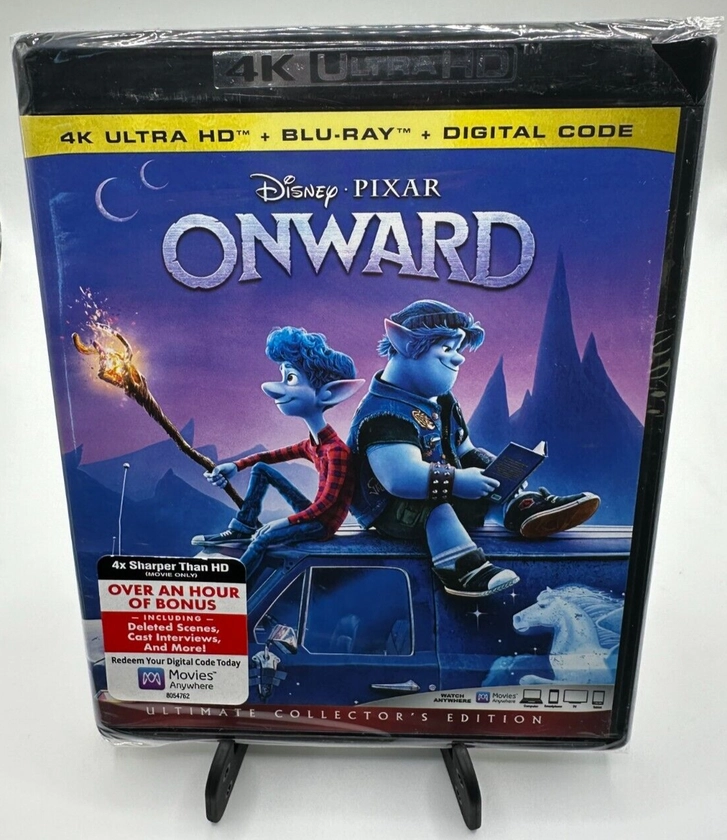 Onward Disney Collector's Edition (4K + Blu-ray + Digital Copy) NEW & Sealed