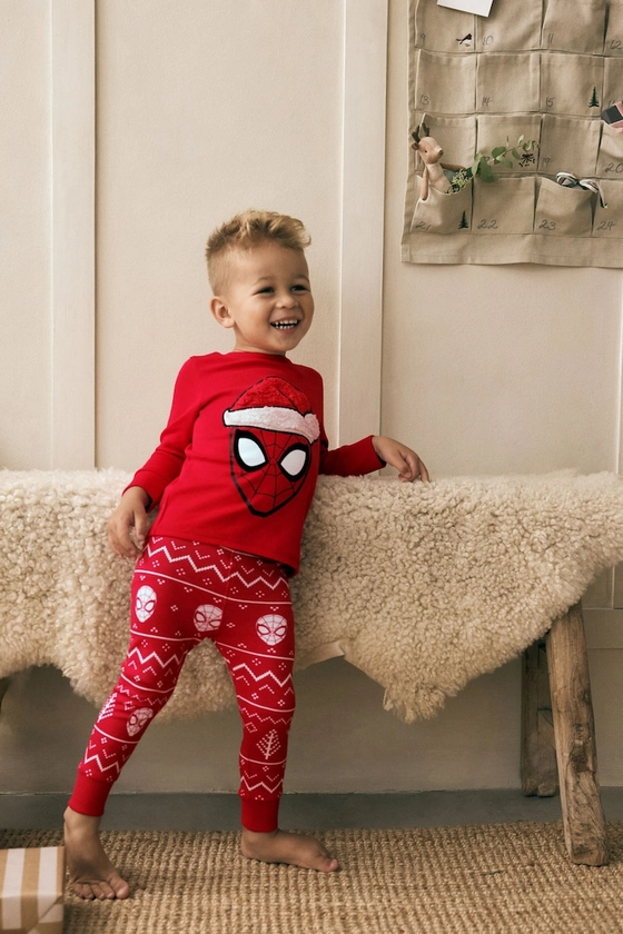 Buy Red Christmas Spiderman 100% Cotton Single Snuggle Pyjamas (12mths-10yrs) from the Next UK online shop