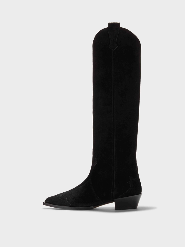 Aeyde | ARUNA Black High Cowboy Boot