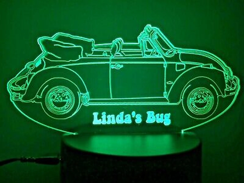 VW Bug LED Light, Personalized Gift, Night Light, Home Decor -VW-Bug-1-