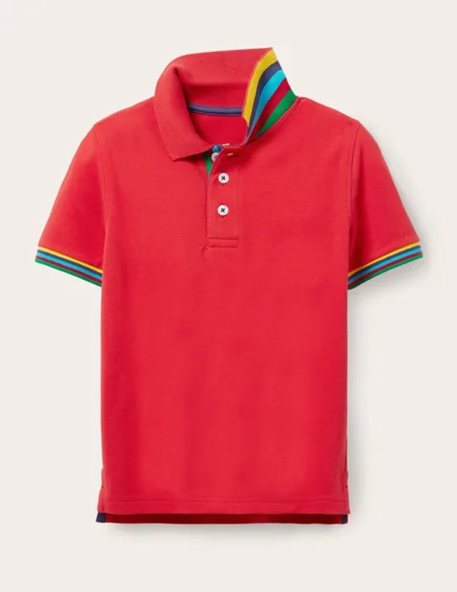 Piqué Polo Shirt - Strawberry Tart Red | Boden US