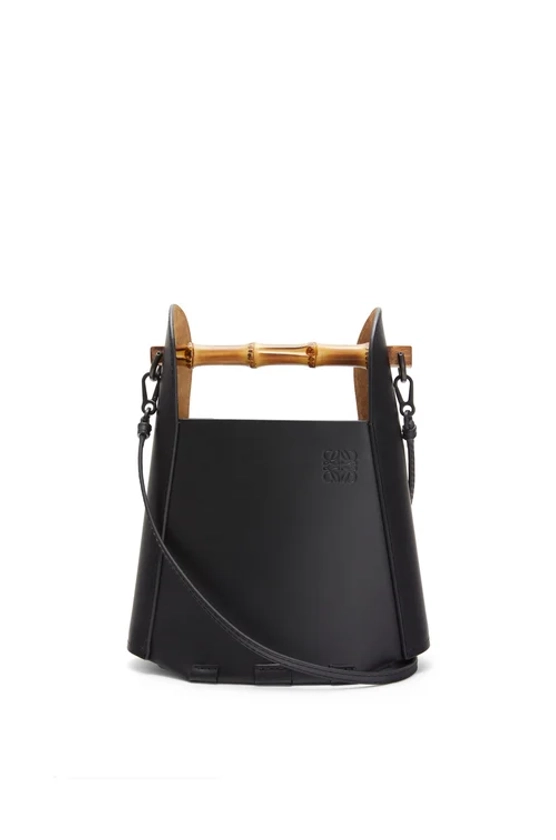 Bolso Bamboo Bucket en piel de ternera Negro - LOEWE