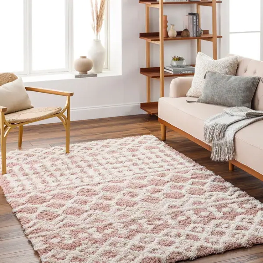 Livabliss Newton Geometric Moroccan Trellis Shag Area Rug | Overstock.com Shopping - The Best Deals on Area Rugs | 33581952