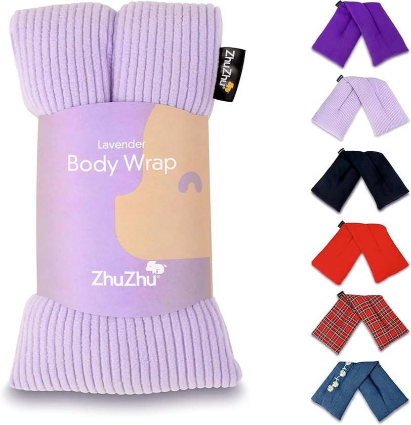 Zhu-Zhu Lavender Body Wrap - Microwavable Wheat Bag - Microwave Heat Pad Soothing Hot Pack - Lilac Fleece : Amazon.co.uk: Health & Personal Care