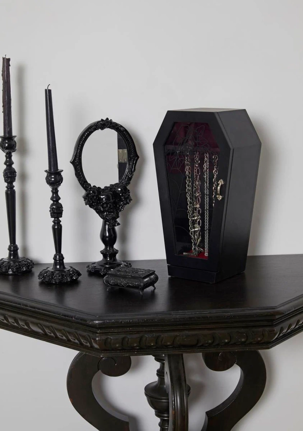 Dolls Home Coffin Jewelry Box - Black