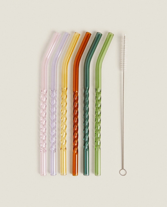 GEKLEURDE BOROSILICAAT RIETJES (6-PACK) | Zara Home België / Belgique