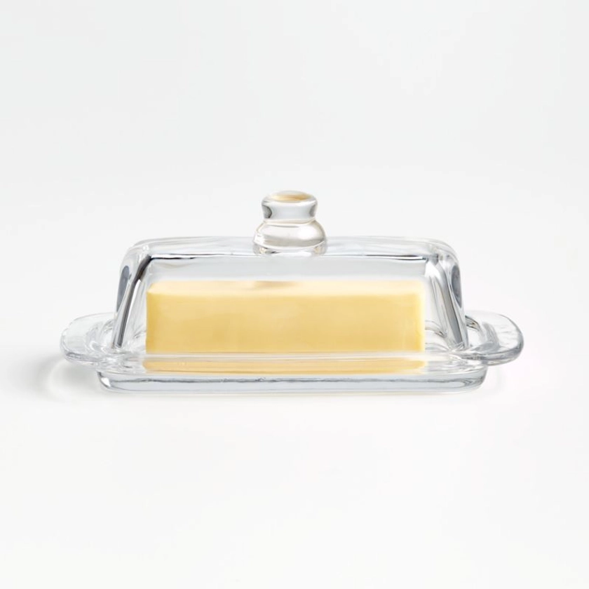 Glass Butter Dish + Reviews | Crate & Barrel