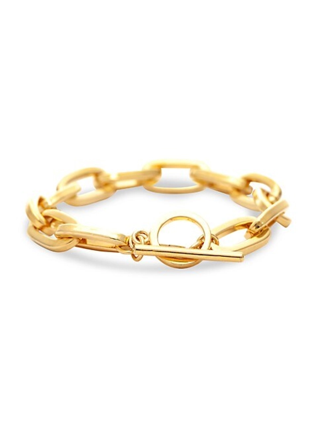 18K Goldplated Paper Clip Link Bracelet