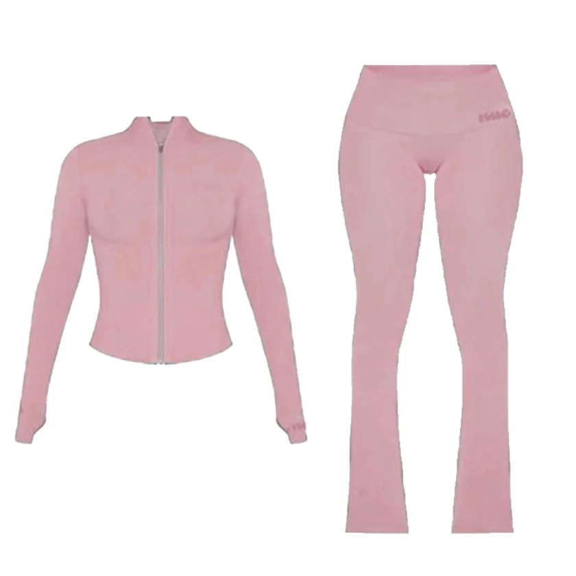 Flared Jacket Set - Bubblegum