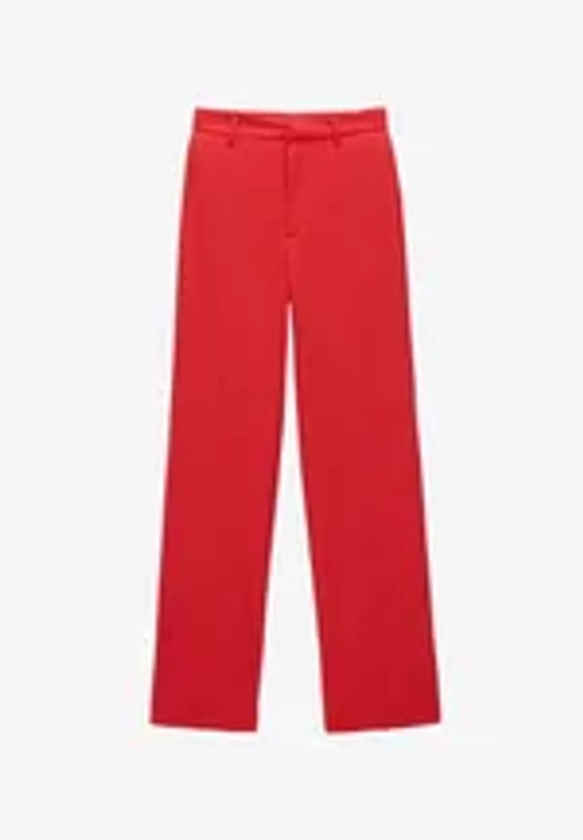 PULL&BEAR STRAIGHT-LEG - Pantalon classique - red/rouge - ZALANDO.FR