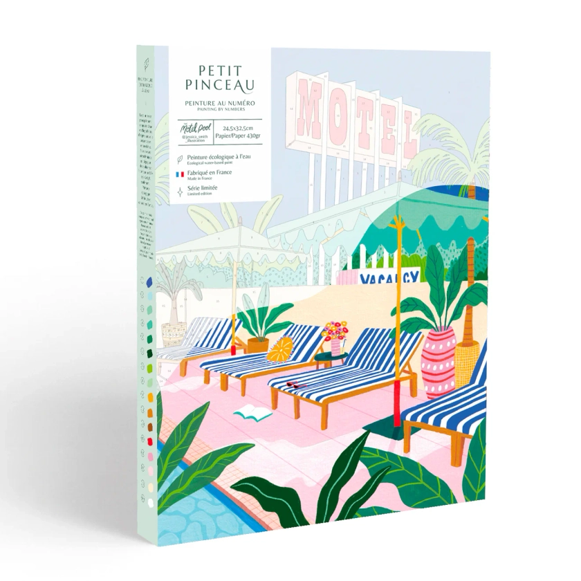 Paint by number kit - The motel pool