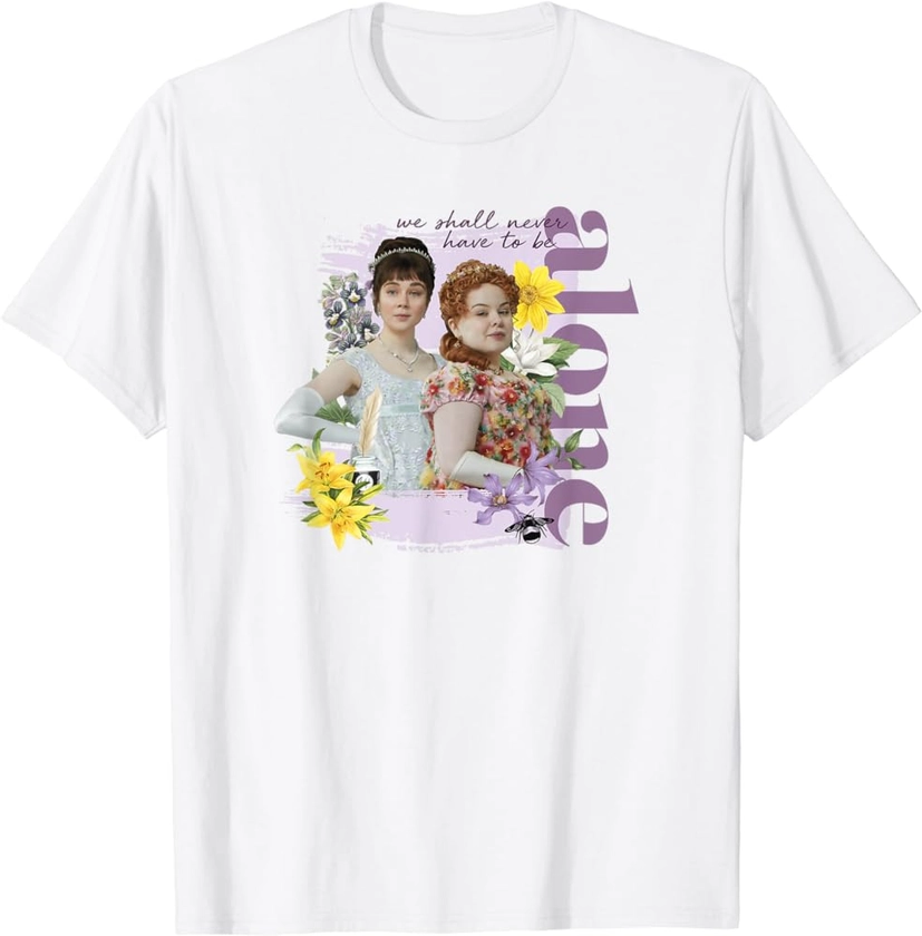 Bridgerton Penelope And Eloise Floral Quote Poster T-Shirt : Amazon.fr: Mode