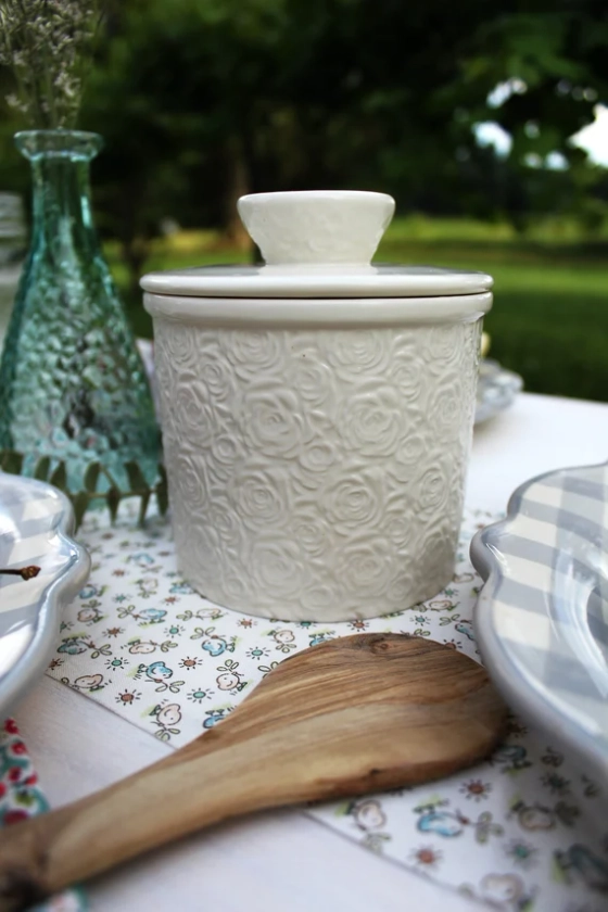 Butter Crock-French Butter Crock For Counter-Ceramic Butter Keeper-House Warming Gift