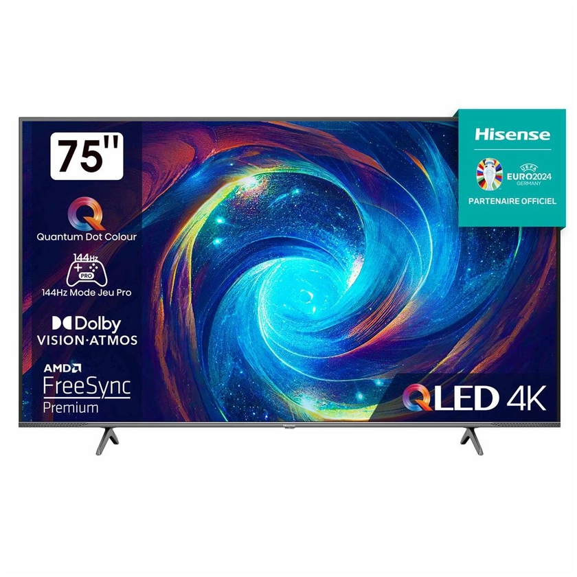 TV QLED Hisense 75E7KQ PRO 189 cm 4K UHD Smart TV Noir